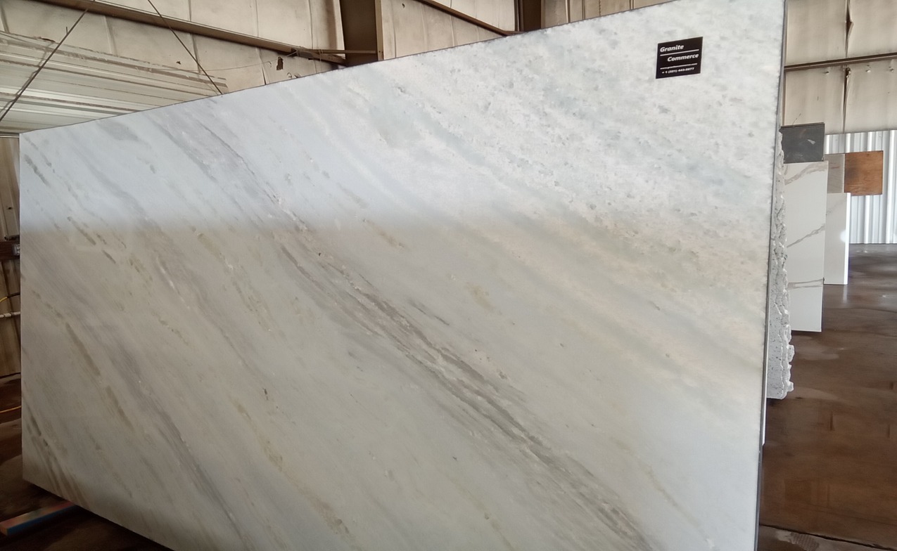 Translucent Blue Calcite Cielo slab sample